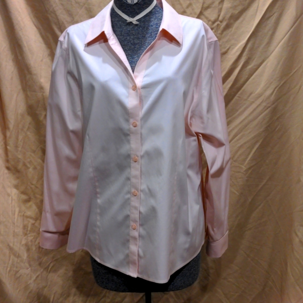 Chico No-Iron Pink Blouse Size 3